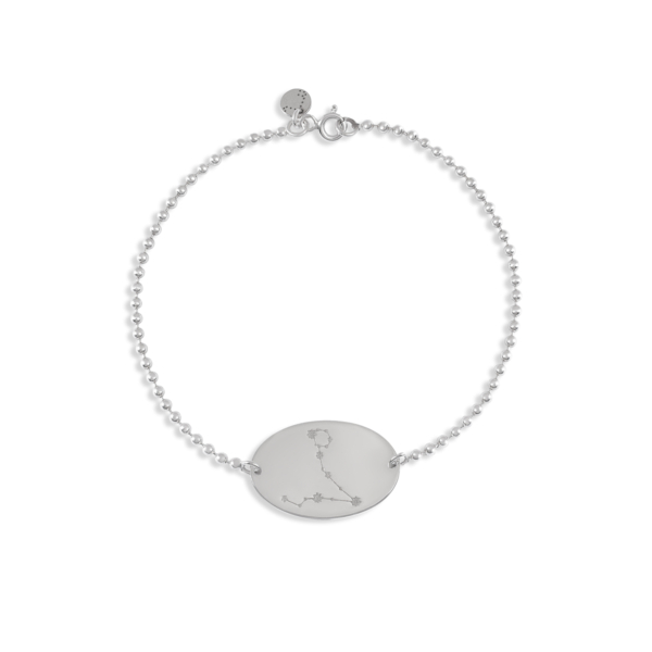 دستبند نقره با پلاک ماه اسفند