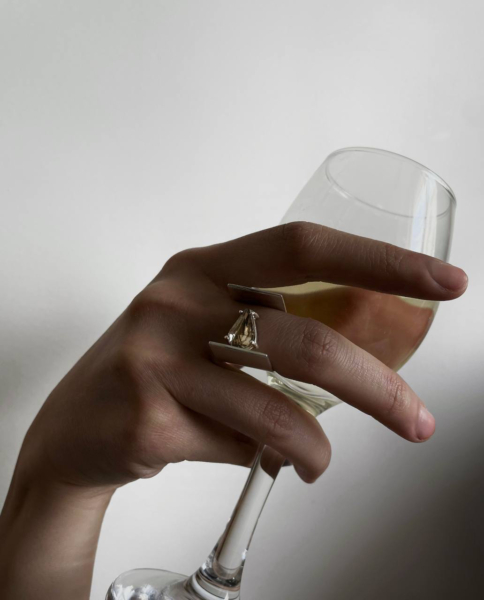 انگشتر نقره نگین اشک