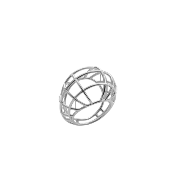 انگشتر نقره دامله خطی