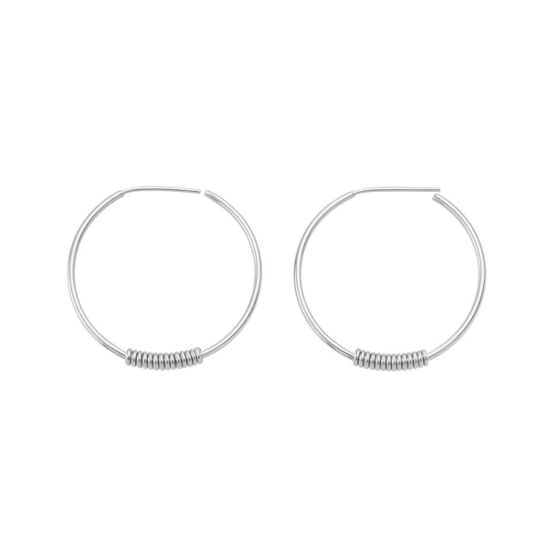 گوشواره نقره حلقه فنری