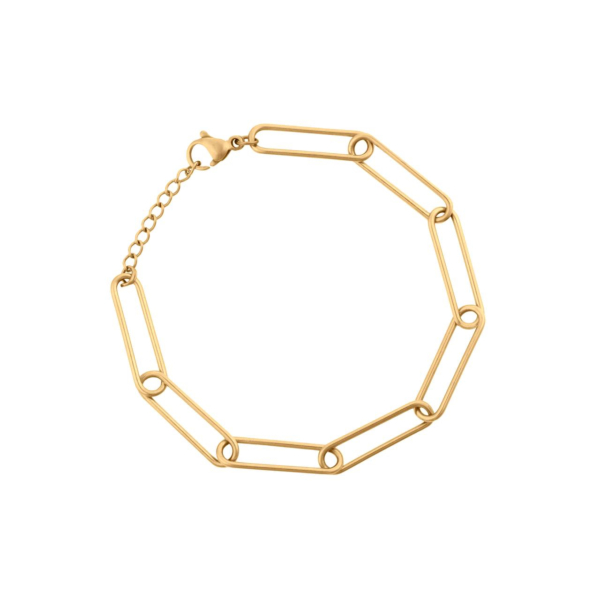 دستبند زنجیر نقره بیضی