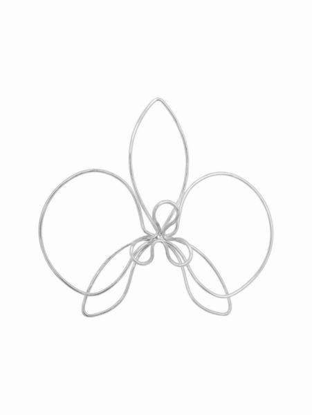 گوشواره نقره تک لنگه ارکیده