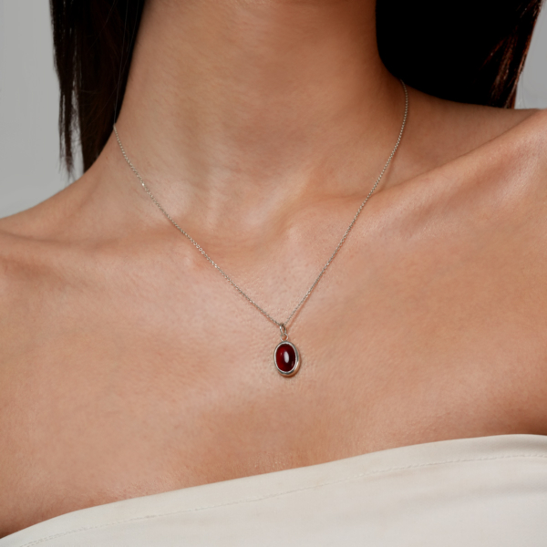 گردنبند نقره زنانه عقیق