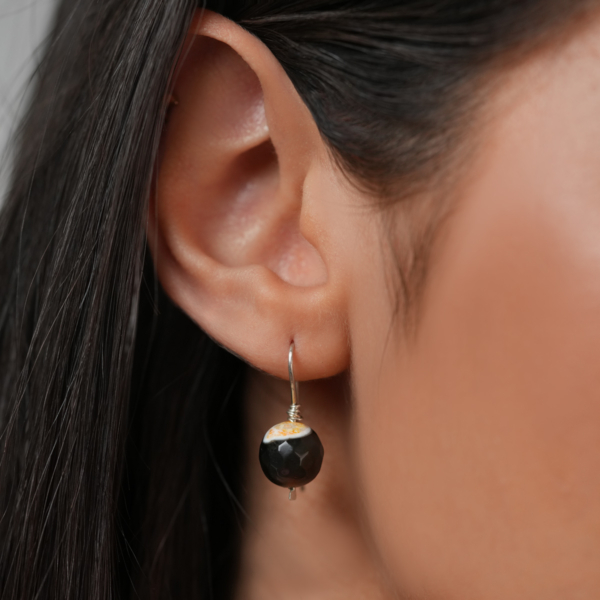 گوشواره نقره عقیق برزیل