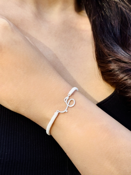 دستبند نقره حب