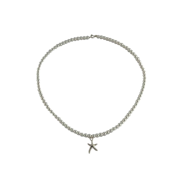گردنبند نقره ستاره و مروارید