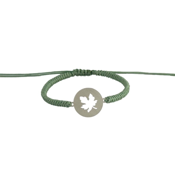 دستبند نقره برگ