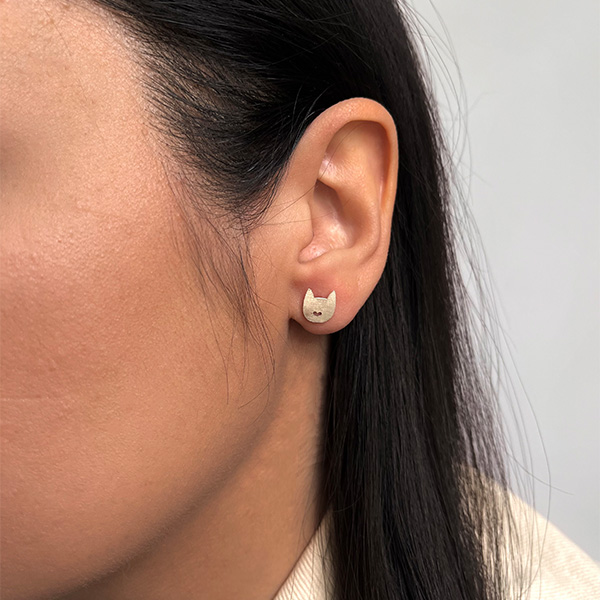 انگشتر نقره میخی گربه