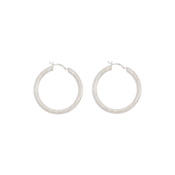 گوشواره نقره حلقه ایتالیایی