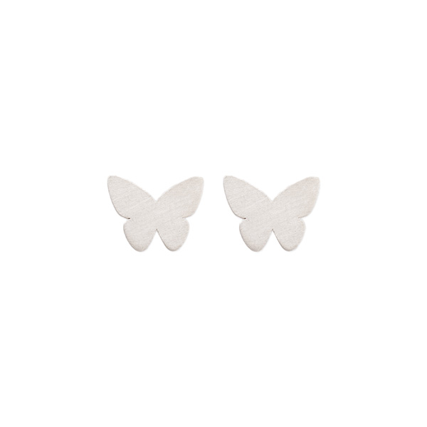 گوشواره نقره میخی پروانه