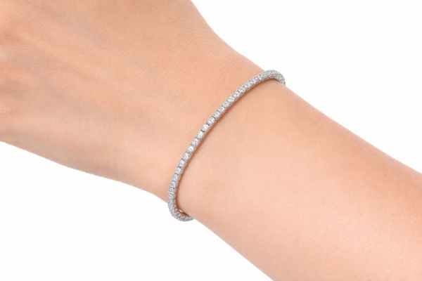 دستبند نقره تنیسی 2