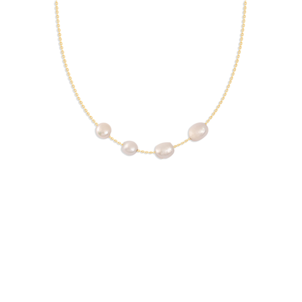 گردنبند طلا چهار مروارید