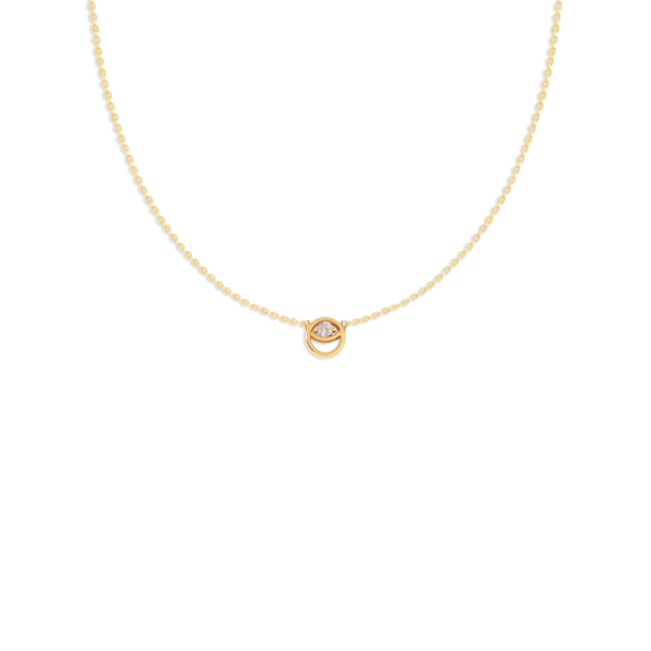 گردنبند طلا چشم تک نگین