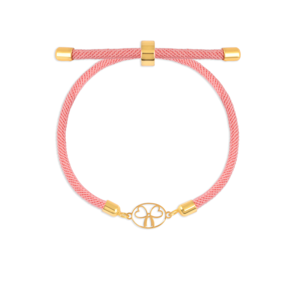 دستبند طلا بیضی پاپیون