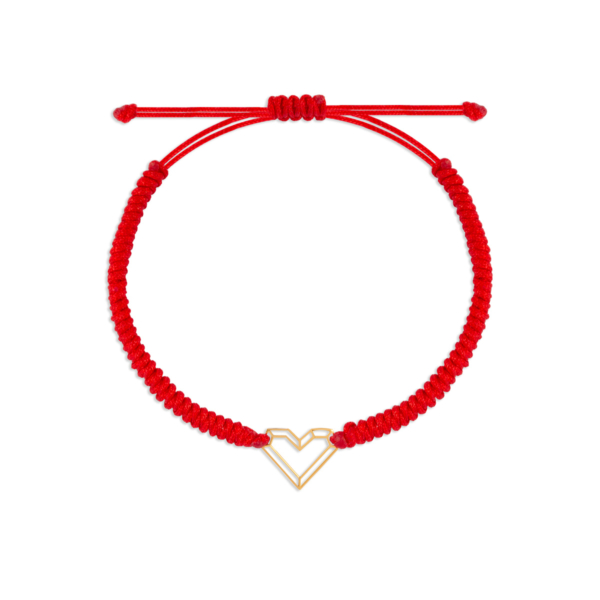 دستبند طلا قلب گهر