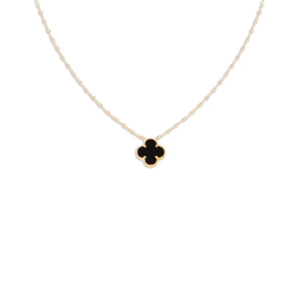 گردنبند طلا ونکلیف مشکی