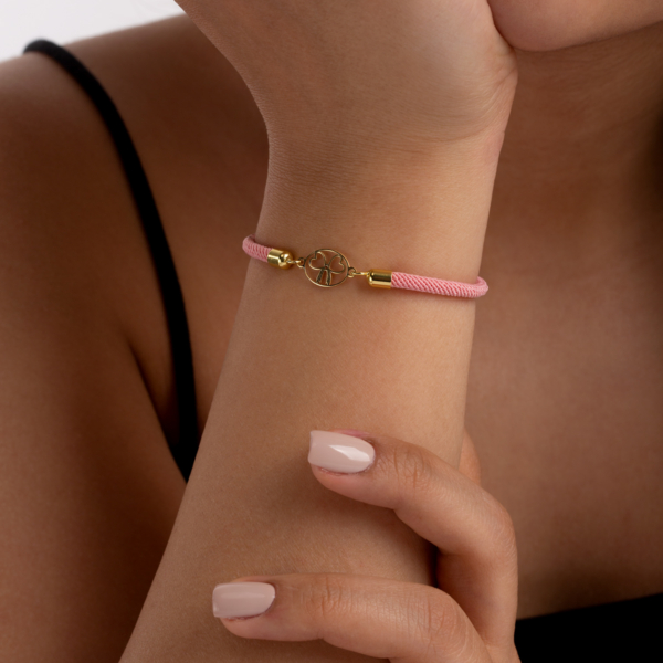 دستبند طلا بیضی پاپیون