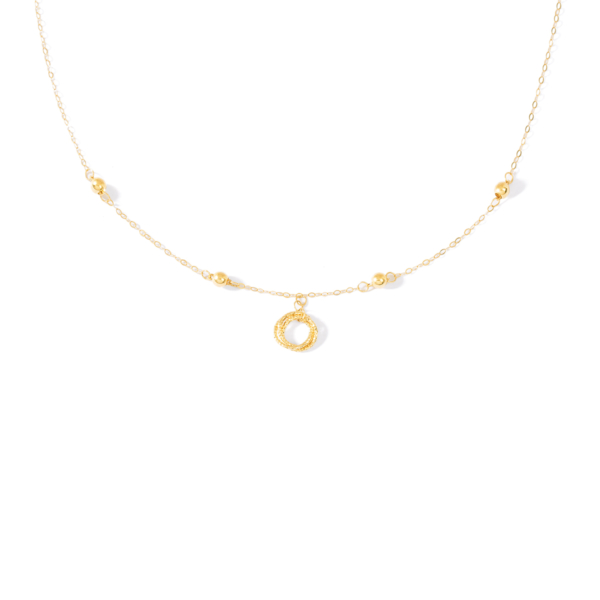 گردنبند طلا حلقه گوی