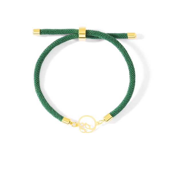 دستبند طلا برگ سبز