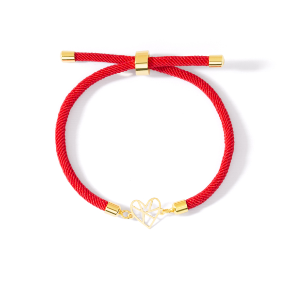 دستبند طلاقلب اسلیمی قرمز