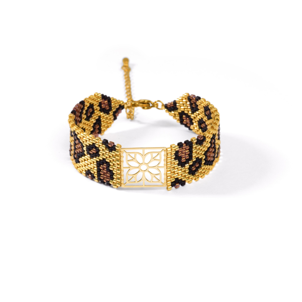 دستبند طلا میوکی پلنگی