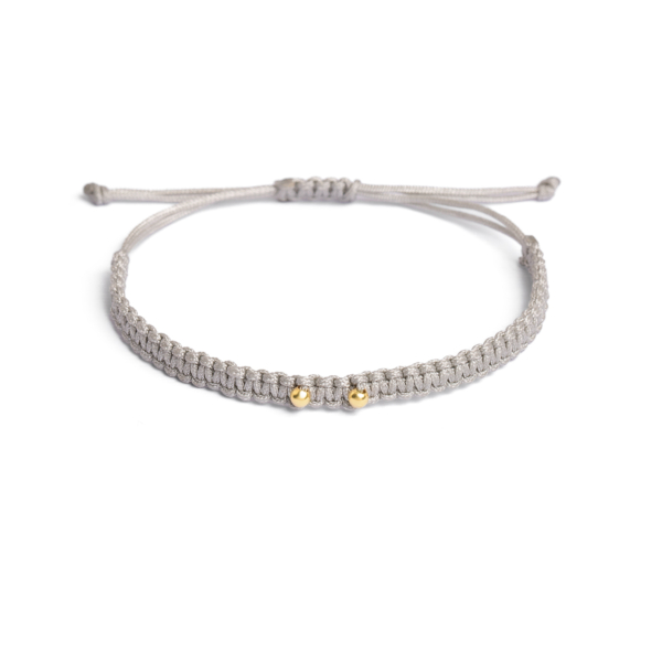 دستبند طلا دو گوی طوسی