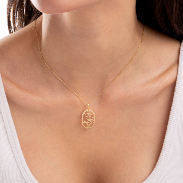 آویز طلا گل نرگس