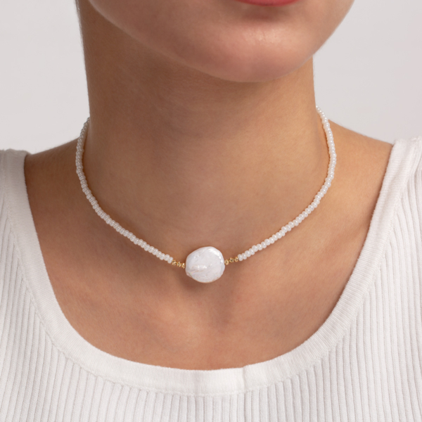 گردنبد طلا سپید