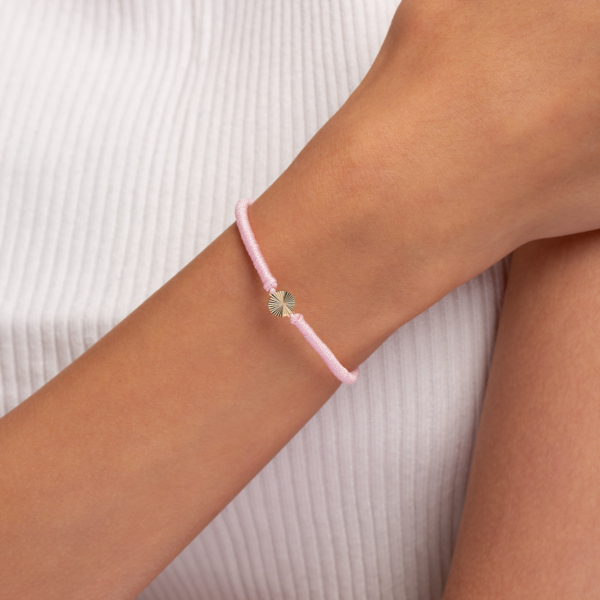 دستبند طلا دایره تراشدار