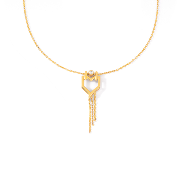 گردنبند طلا گش قلبی (طراحی اختصاصی)