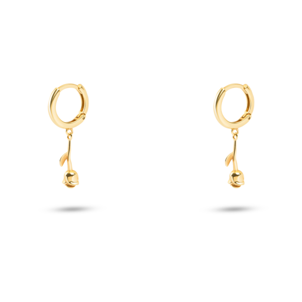 گوشواره طلا روکو گل رز