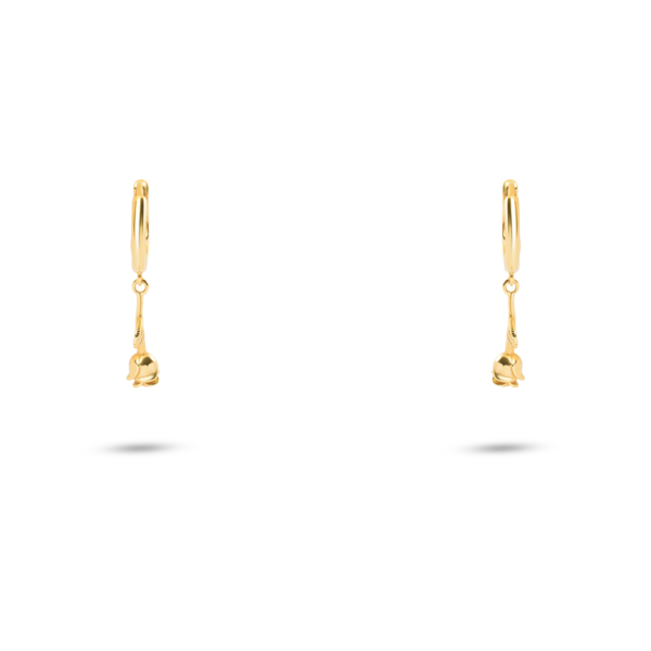 گوشواره طلا روکو گل رز