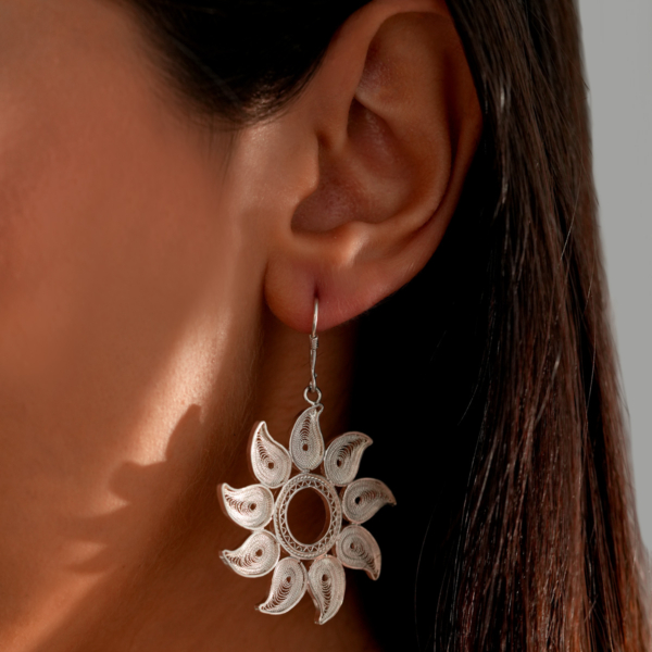 گوشواره نقره جفت نبات