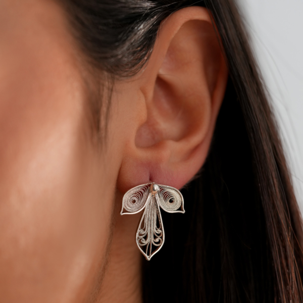 گوشواره نقره جفت مایا