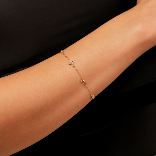 دستبند طلا ونکلیف و گوی