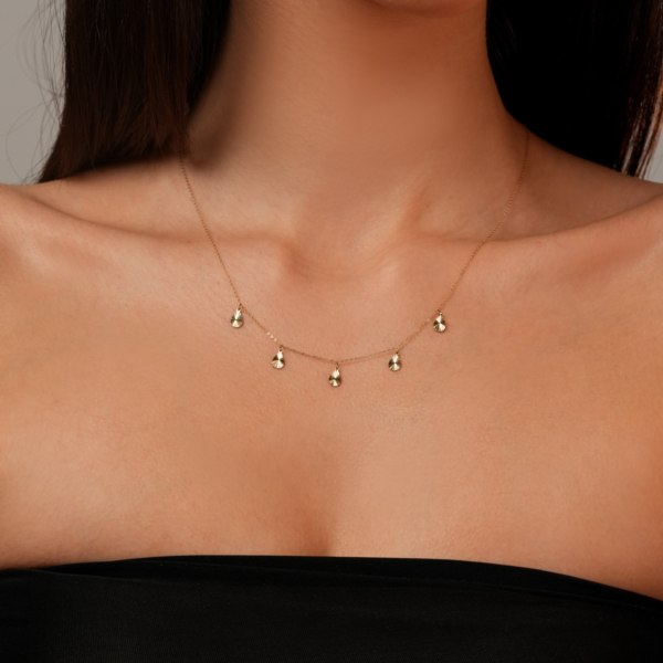 گردنبند طلا اشک تراش دار