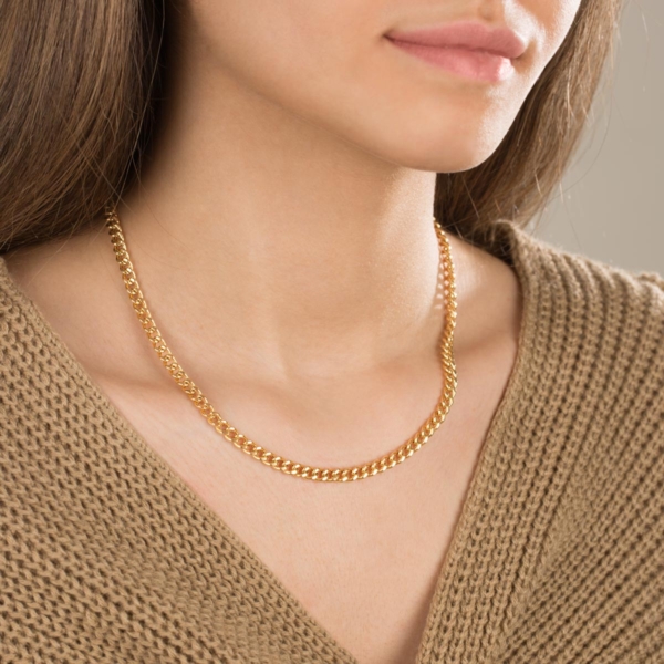 گردنبند زنجیری طلا کارتیه 5 میلی متری