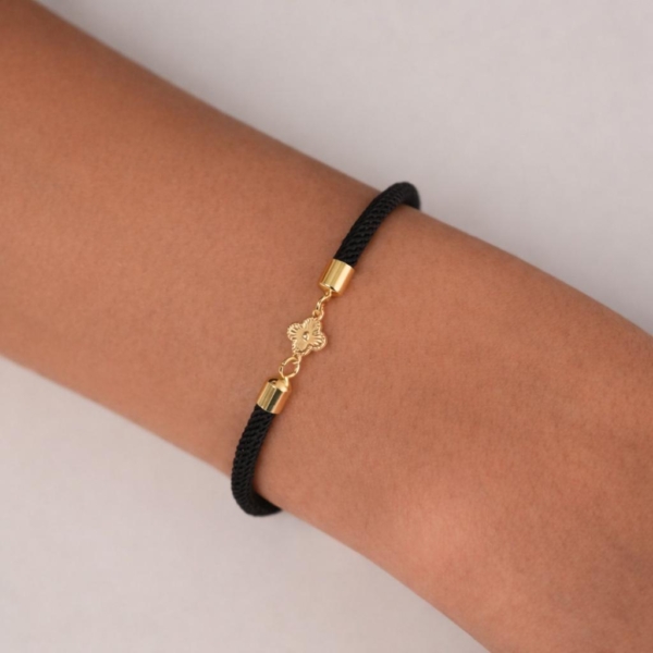 دستبند ونکلیف تمام طلا مشکی