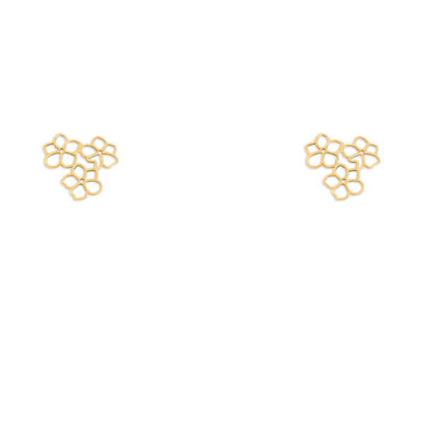 گوشواره طلا سه گل