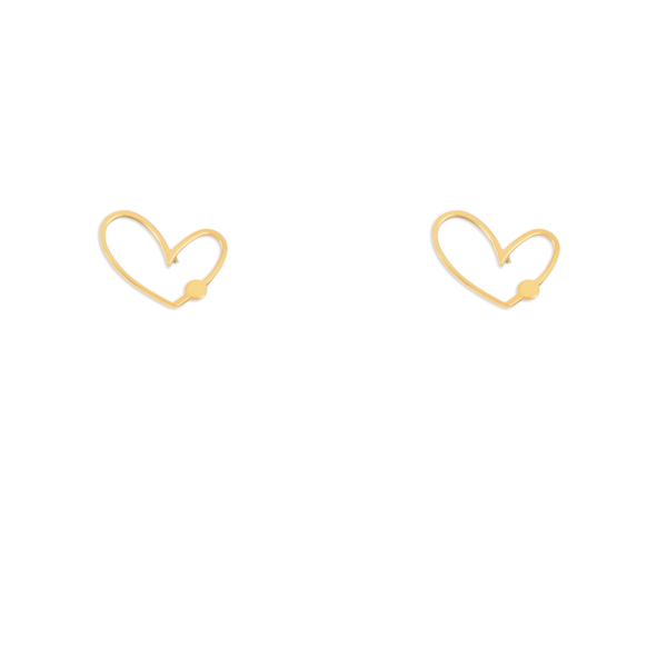 گوشواره طلا قلب نقطه