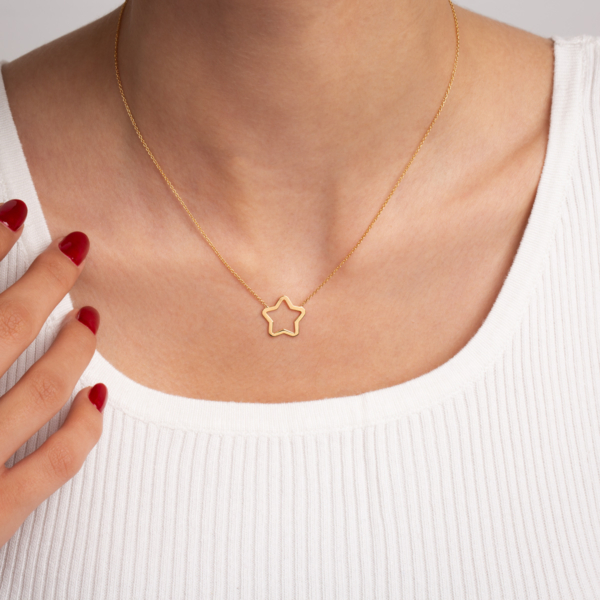 گردنبند طلا ستاره تو خالی