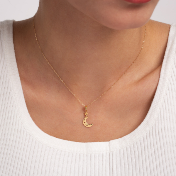 آویز طلا هلال ماه