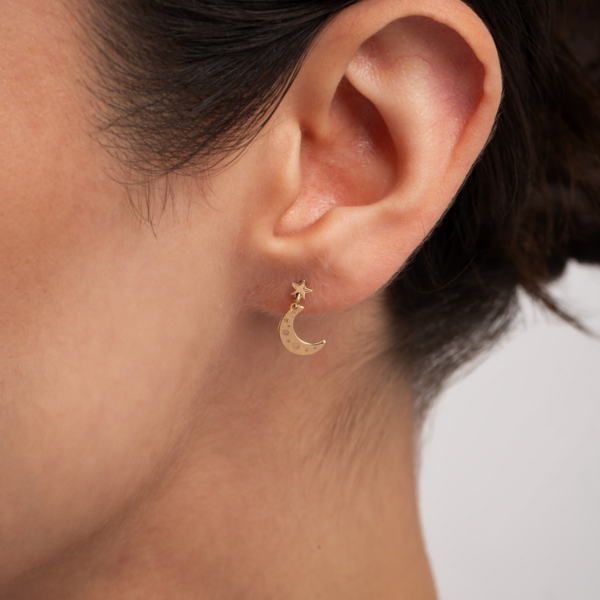 گوشواره طلا هلال ماه