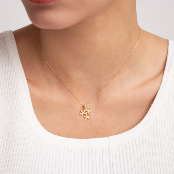 آویز طلا گل دریایی