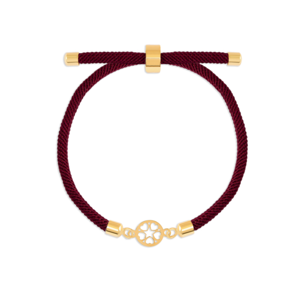 دستبند طلا دایره قلب اسلیمی