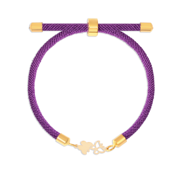 دستبند طلا پروانه تو پر و خالی