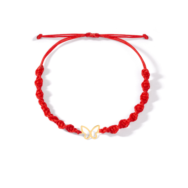 دستبند طلا پروانه ی توخالی