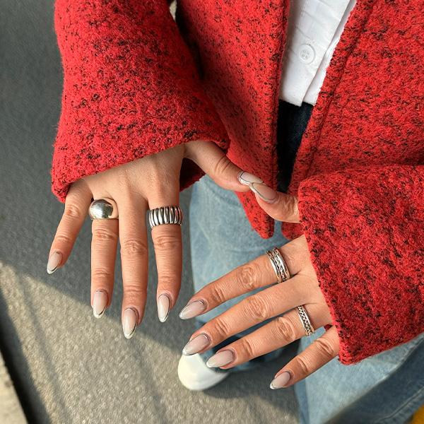 انگشتر نقره خط