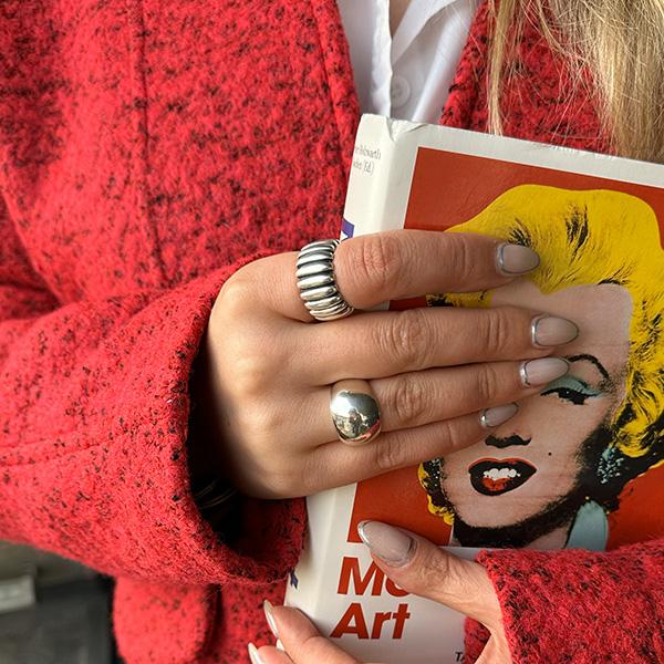 انگشتر نقره خط