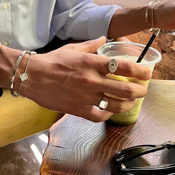 انگشتر نقره مربع